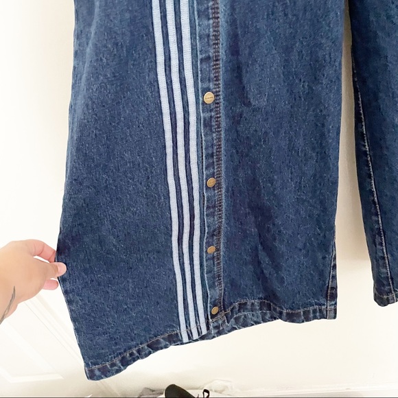 Adidas Ivy Park Wide Leg Denim Snap Up Baggy Pants Jeans Rodeo Collection Sz 2X - Picture 6 of 16